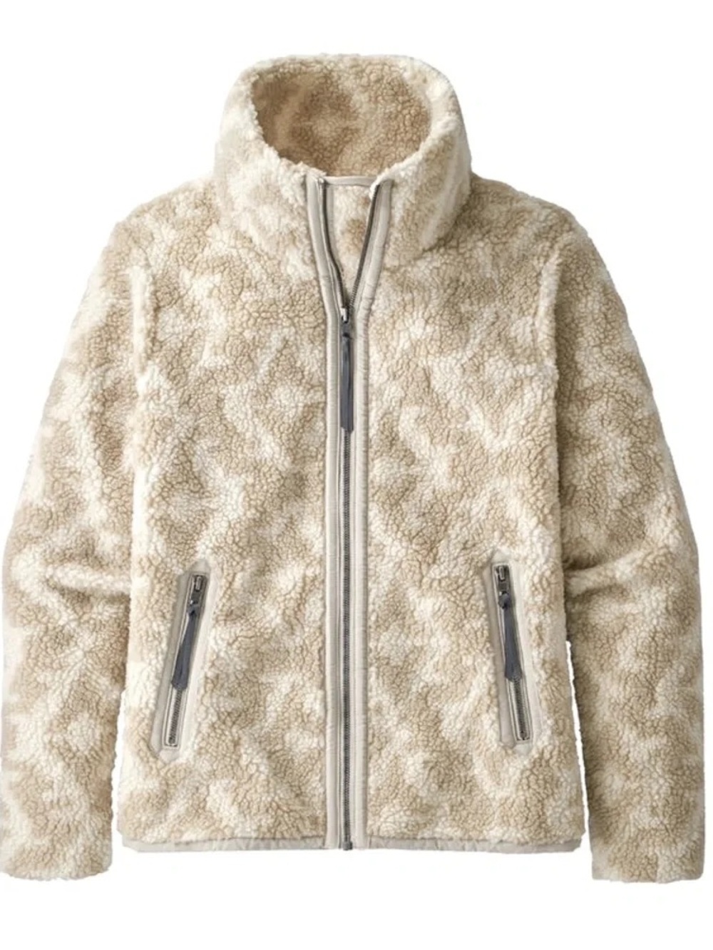 Patagonia “Divided Sky” Teddy Fleece Jacket in Cream - Size Medium